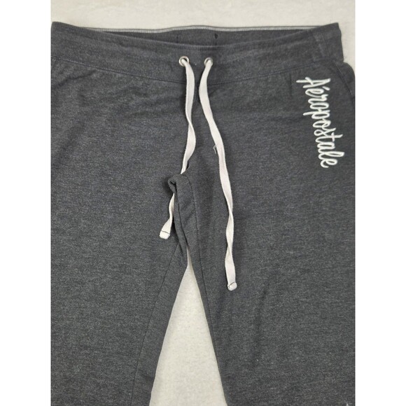 Aeropostale Low-Rise Flare Sweatpants XL Gray Lounge Drawstring Casual Y2K - Picture 3 of 8